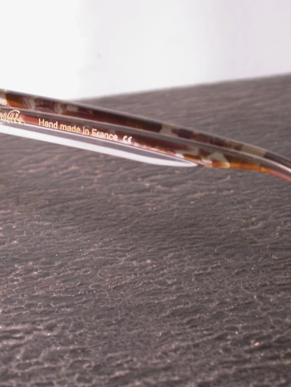 Davette Mimi Stylish Tortoise Clear Gem Eyeglasses Hand Made in France